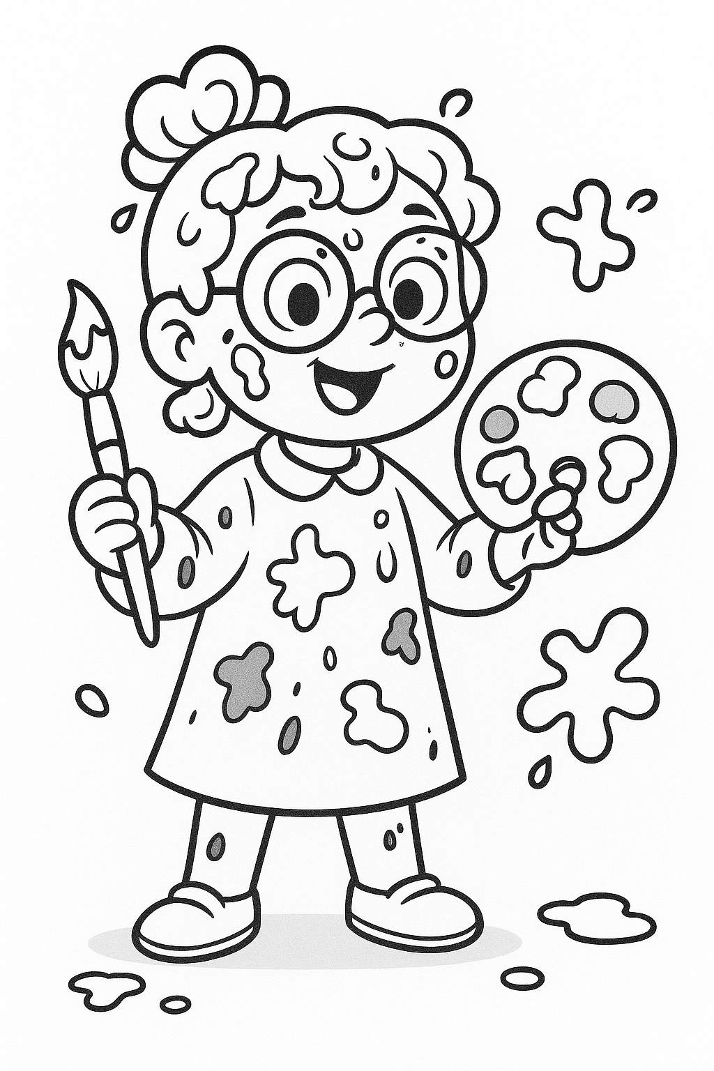 Coloriage LL peintre