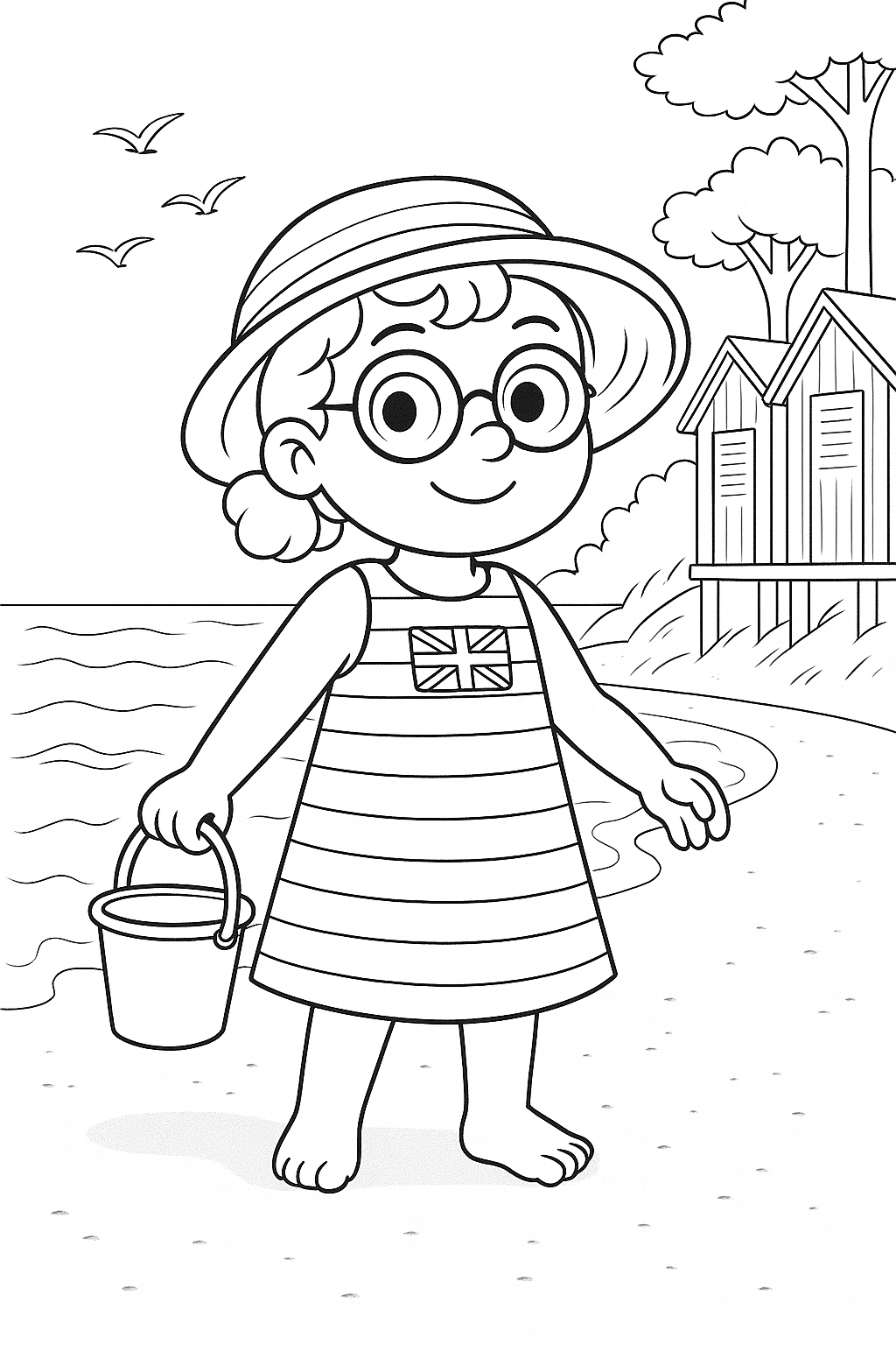 Coloriage à la plage
