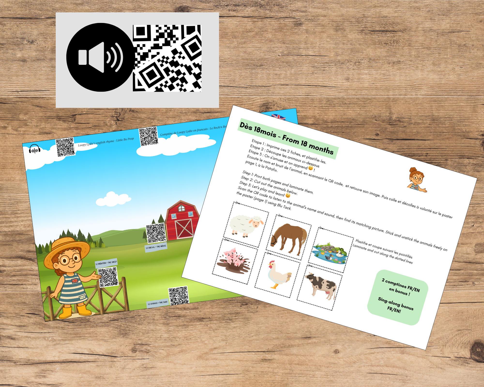 Mockup kit animaux de la ferme