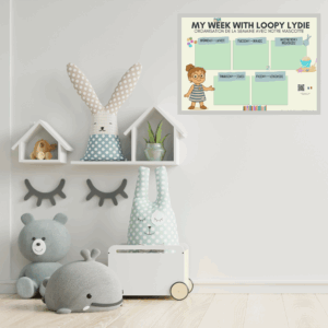 Semainier bilingue – Jours de la semaine + comptine (Fr/En) / Bilingual printable weekly planner – Days of the week