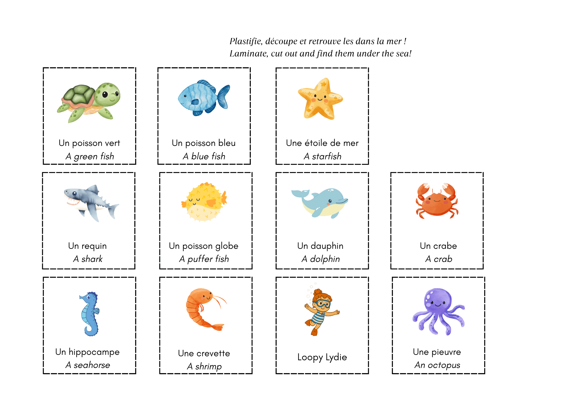 Kit Loopy Lydie dans la mer